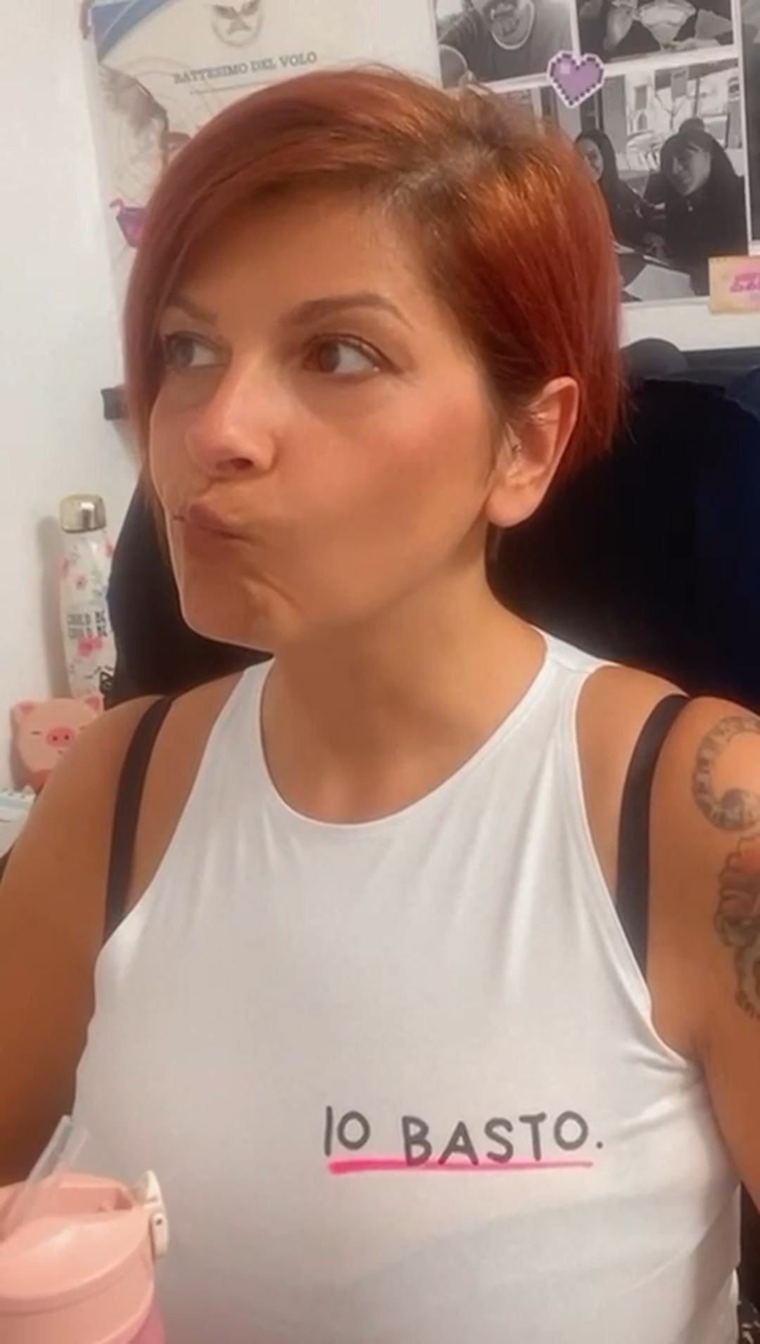 T-Shirt/Canotta - Al posto del <3 - IO BASTO