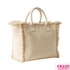 Borsa cotone con zip 36x32cm - KISS se ne frega