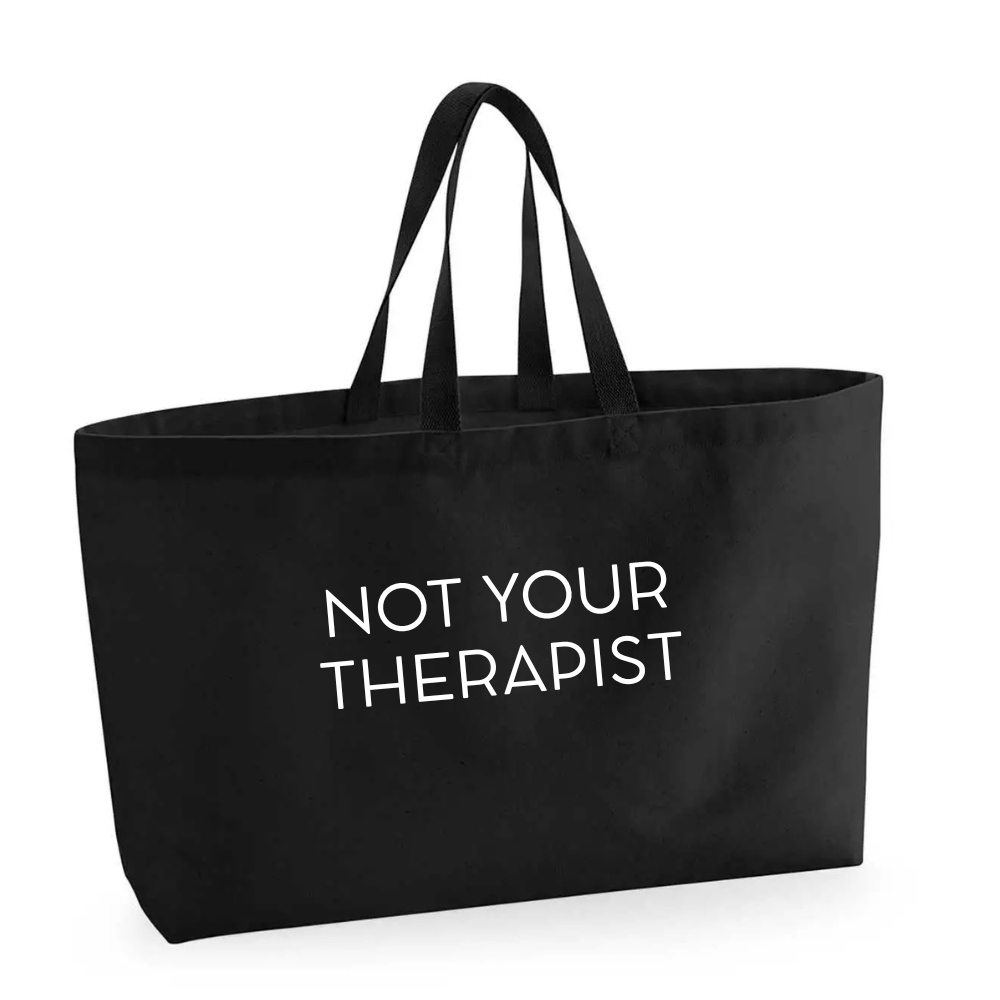 Borsa Oversized cotone 56x41cm - NOT YOUR THERAPIST