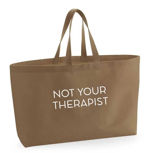 Borsa Oversized cotone 56x41cm - NOT YOUR THERAPIST