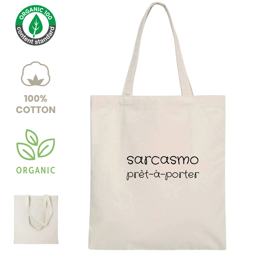 Shopper 100% cotone organico - Sarcasmo (38x42 cm)