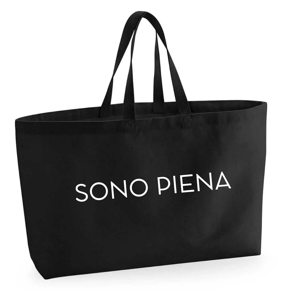 Borsa Oversized cotone 56x41cm - SONO PIENA