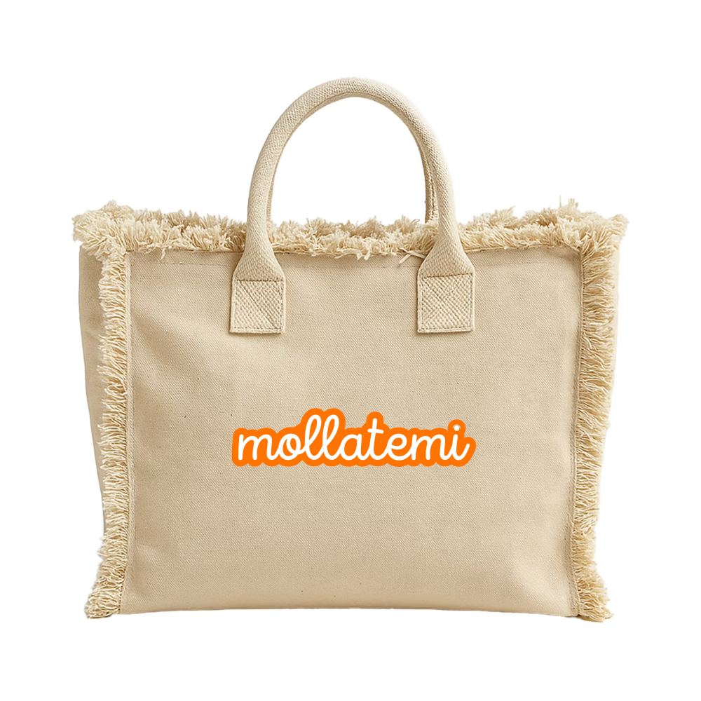 Borsa cotone con zip 36x32cm - Mollatemi