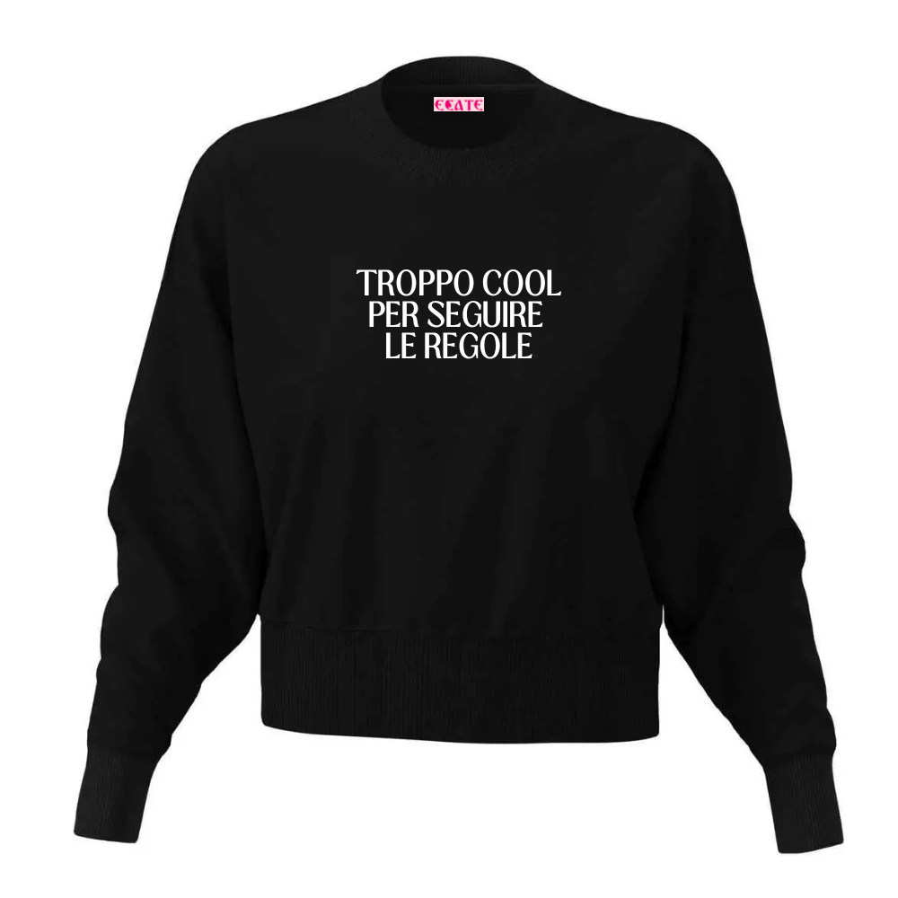 Felpa Crop - Troppo Cool per Seguire le Regole