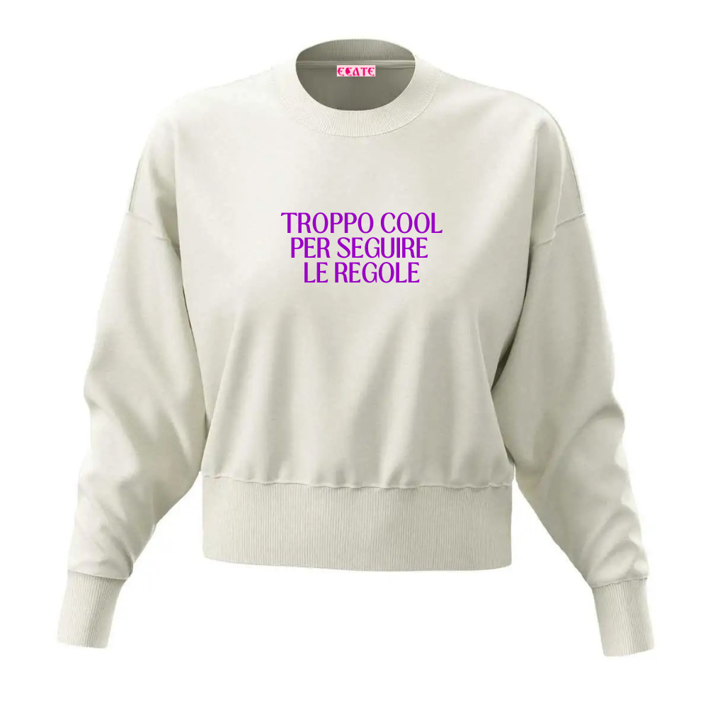 Felpa Crop - Troppo Cool per Seguire le Regole