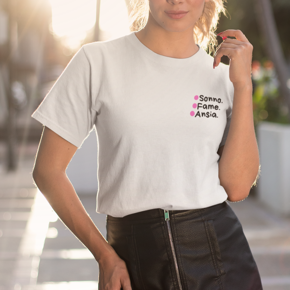 T-Shirt/Canotta - Al posto del <3 - Fame. Sonno. Ansia.