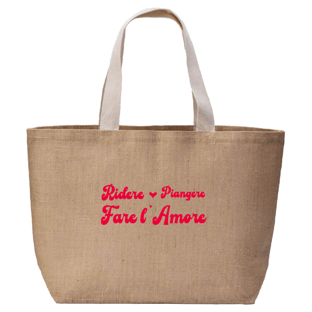 Borsa in Juta - Ridere Piangere Fare l'amore