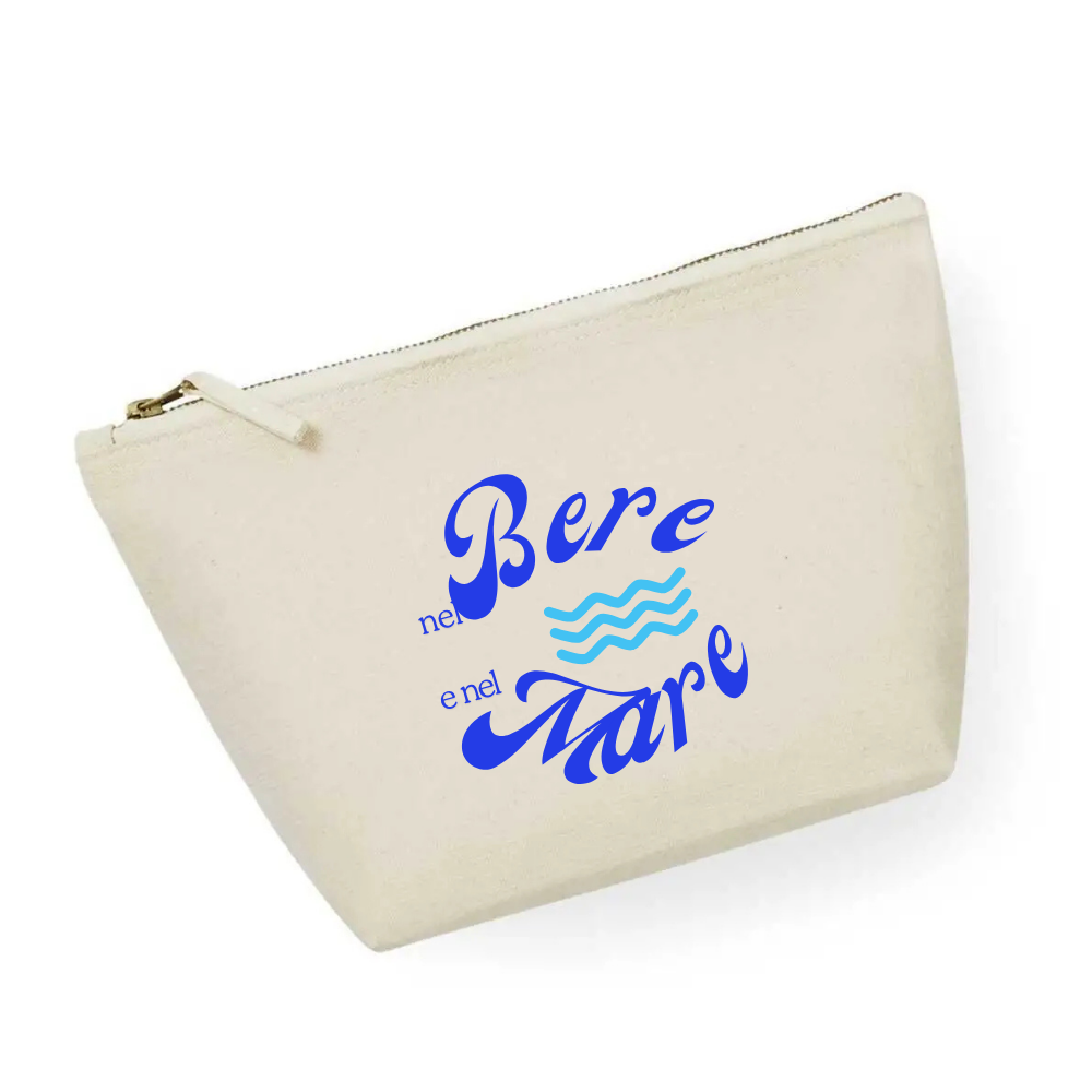 Pochette 100% cotone - Nel Bere e nel Mare (34cm x 21cm)