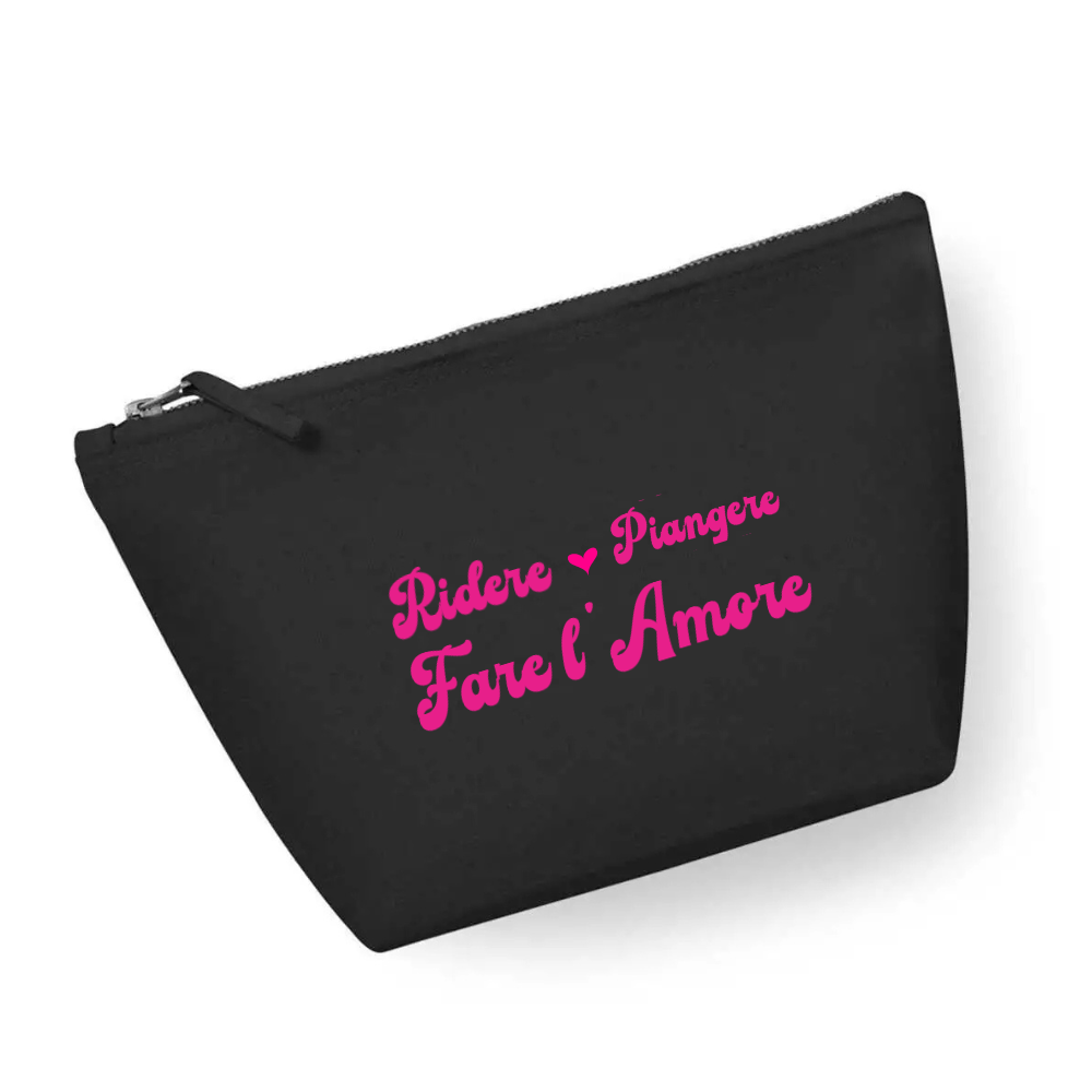 Pochette 100% cotone - Ridere, piangere, fare l'amore (34cm x 21cm)