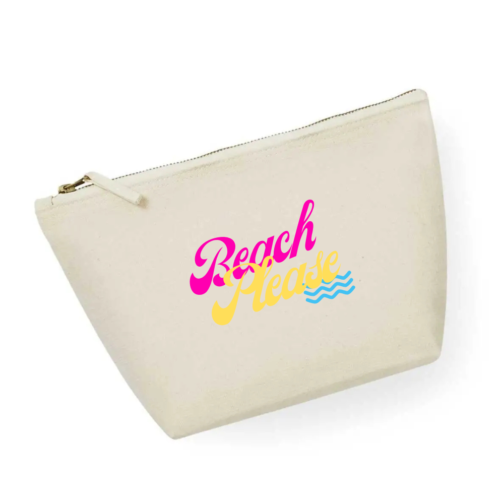 Pochette 100% cotone - Beach Please (34cm x 21cm)